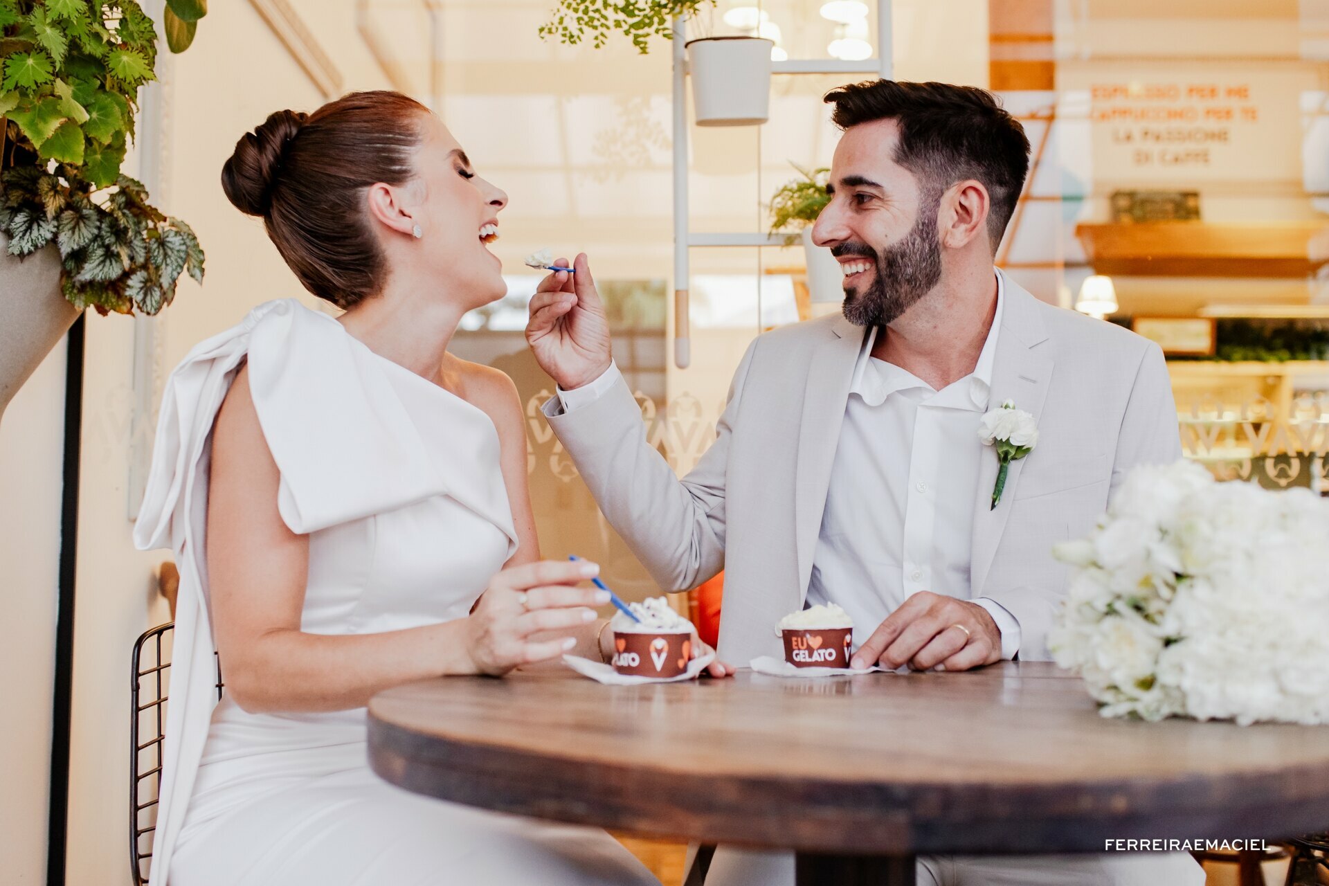 Casamento Civil de dia no Cartório de Criciúma - SC e na Casa do Chico em Nova Veneza - SC - Claudia e Joaquim