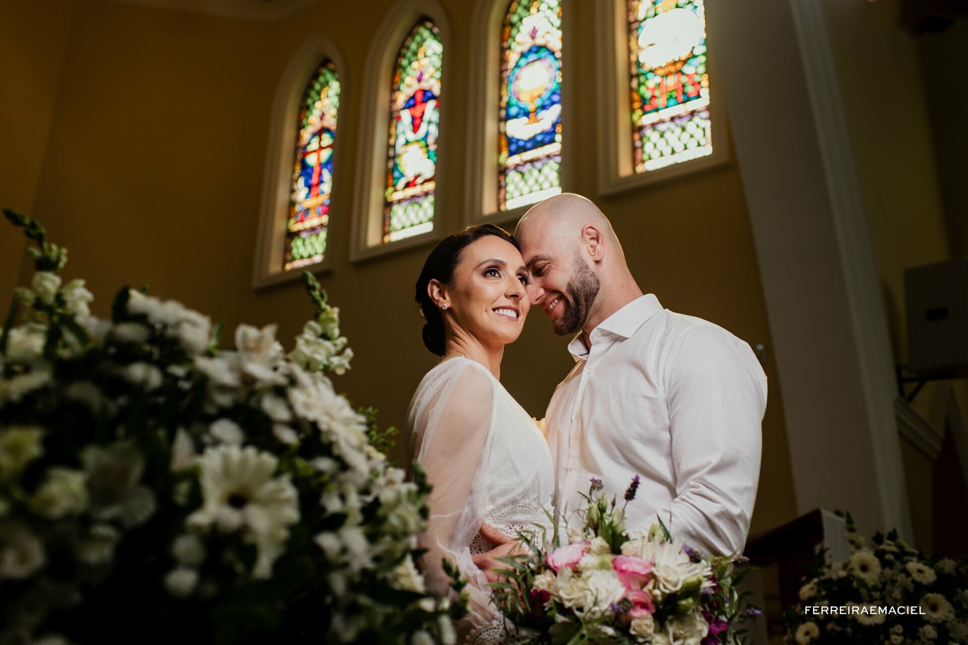 Casamento na Igreja do Meleiro - Paróquia Nossa Senhora da Glória - Cerimônia de dia - Fotógrafo em Araranguá - Sombrio - Criciúma - Ediane e Willian