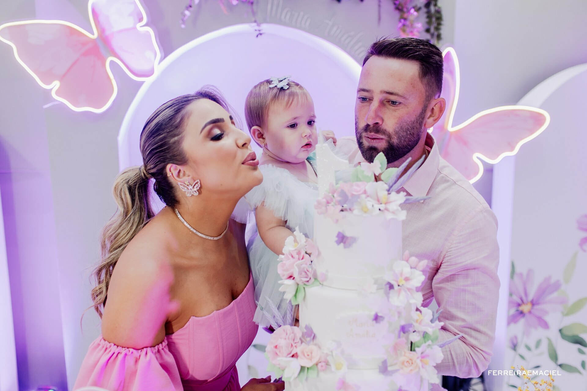 Festa de Aniversário Infantil - Maria Amália 1 aninho - Espaço Jubilula Buffet - Araranguá - SC