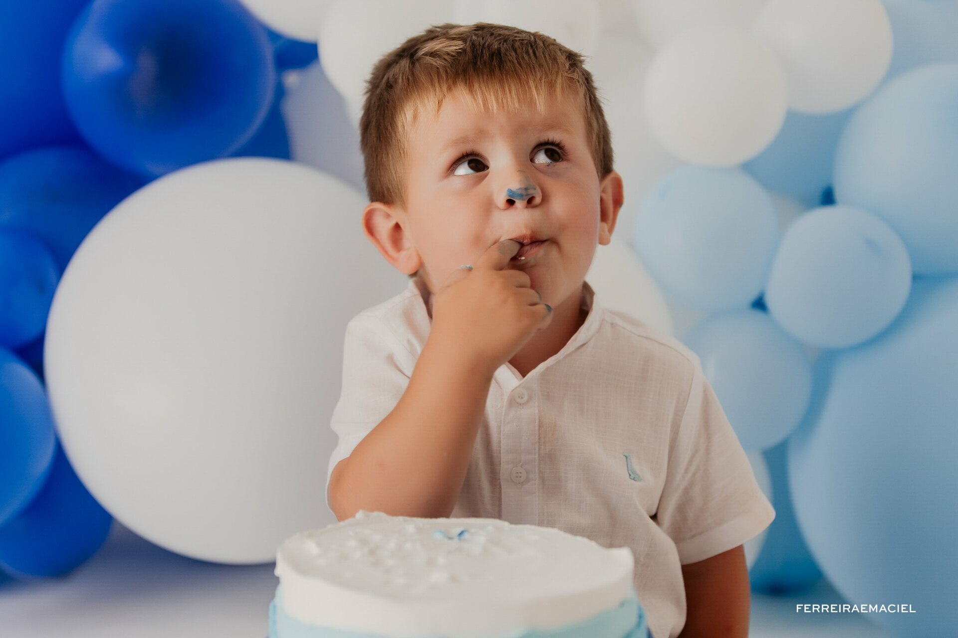 Ensaio Infantil em Estúdio - Smash the Cake - Augusto - 2 Anos - Fotografia Profissional - Araranguá - SC