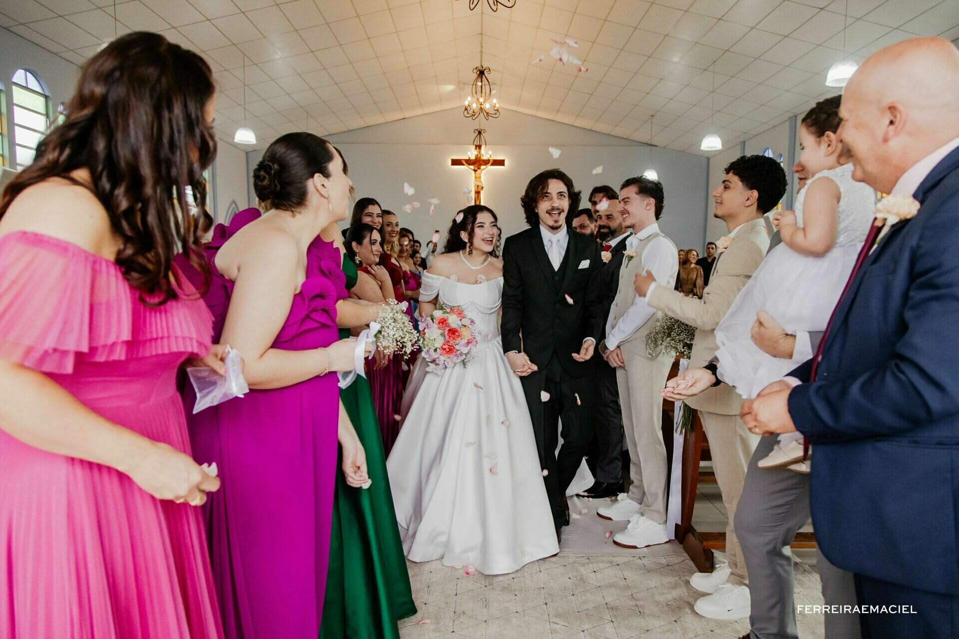 Fotografia de Casamento - Alexia e Enzo -  Igreja Nossa Senhora Auxiliadora -Balneário Gaivota e Sitio Costa Mar - Fotógrafo em Balneário Gaivota - Sombrio - SC 