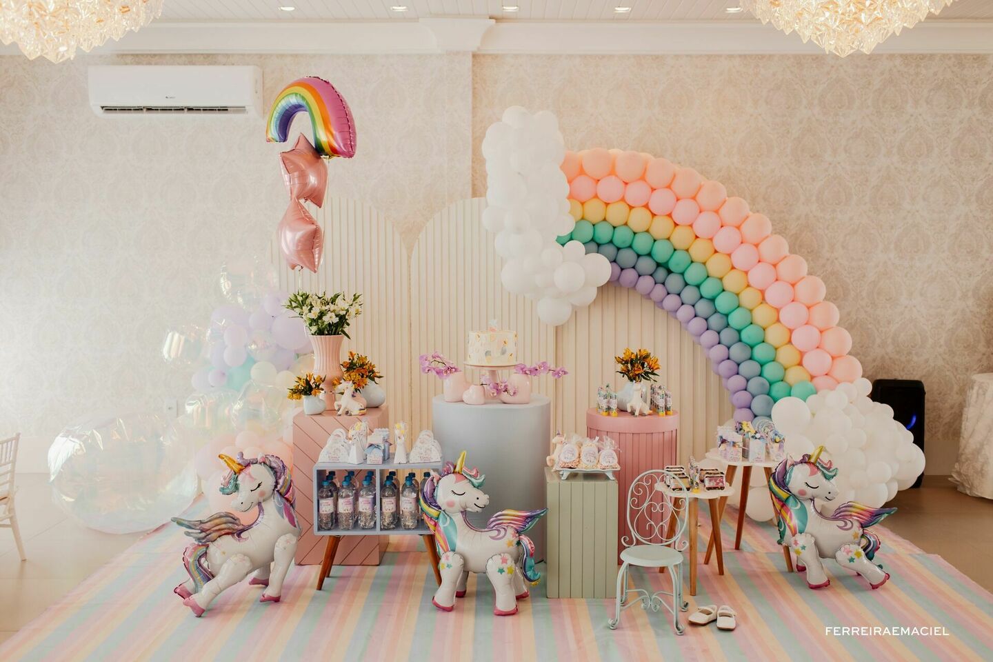 Fotografia de Aniversário Infantil – Lívia – 3 anos – Festa de Unicórnios – Quinta da Barra – Morro dos Conventos – Araranguá SC