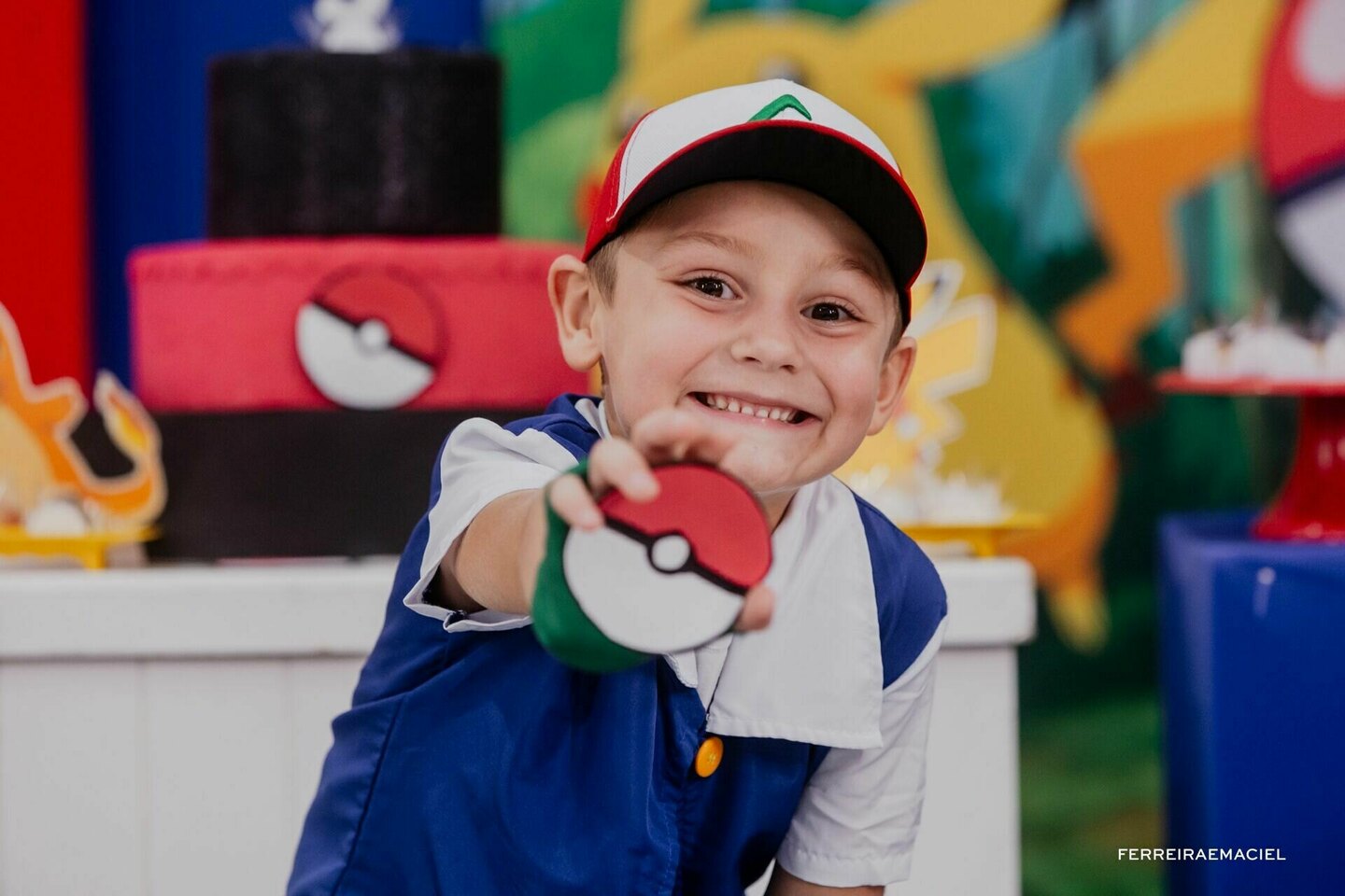 Fotografia Aniversário Infantil - 5 anos - Giuseppe - Tema Pokemon - Espaço Jubilula Buffet- Araranguá - SC