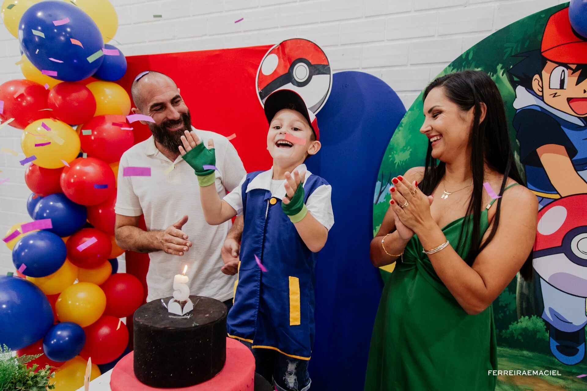 Foto Fotografia Aniversário Infantil - 5 anos - Giuseppe - Tema Pokemon - Espaço Jubilula Buffet- Araranguá - SC - Imagem 31