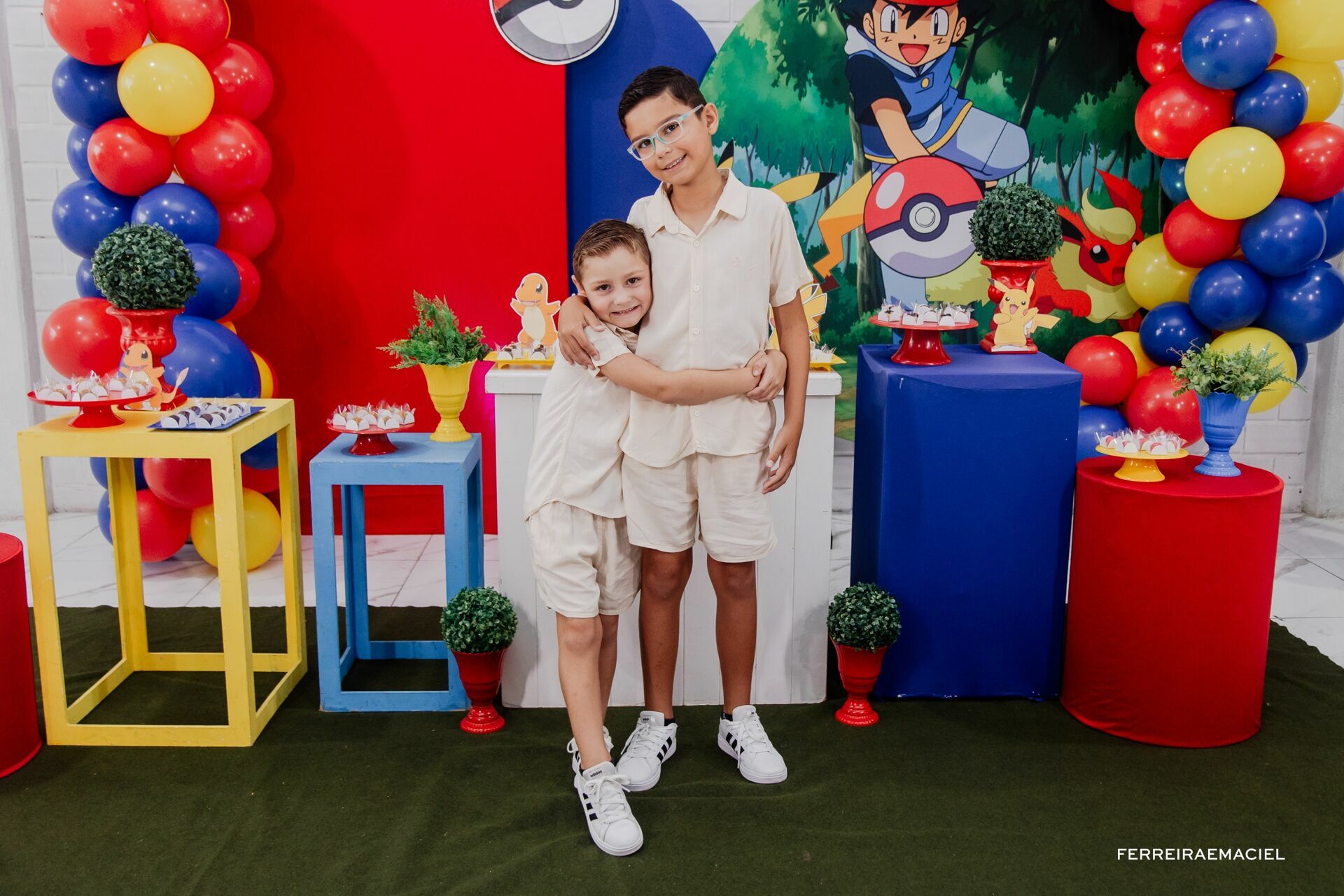 Foto Fotografia Aniversário Infantil - 5 anos - Giuseppe - Tema Pokemon - Espaço Jubilula Buffet- Araranguá - SC - Imagem 14