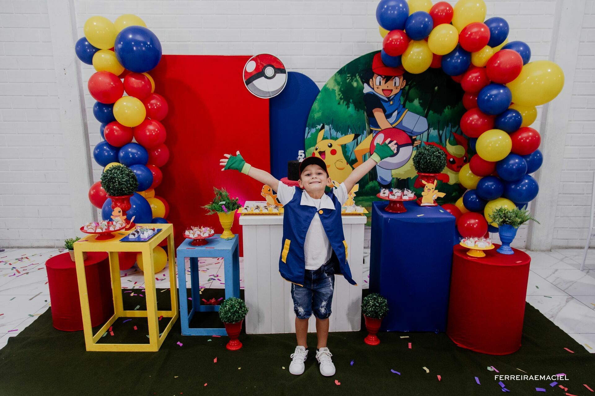 Foto Fotografia Aniversário Infantil - 5 anos - Giuseppe - Tema Pokemon - Espaço Jubilula Buffet- Araranguá - SC - Imagem 34