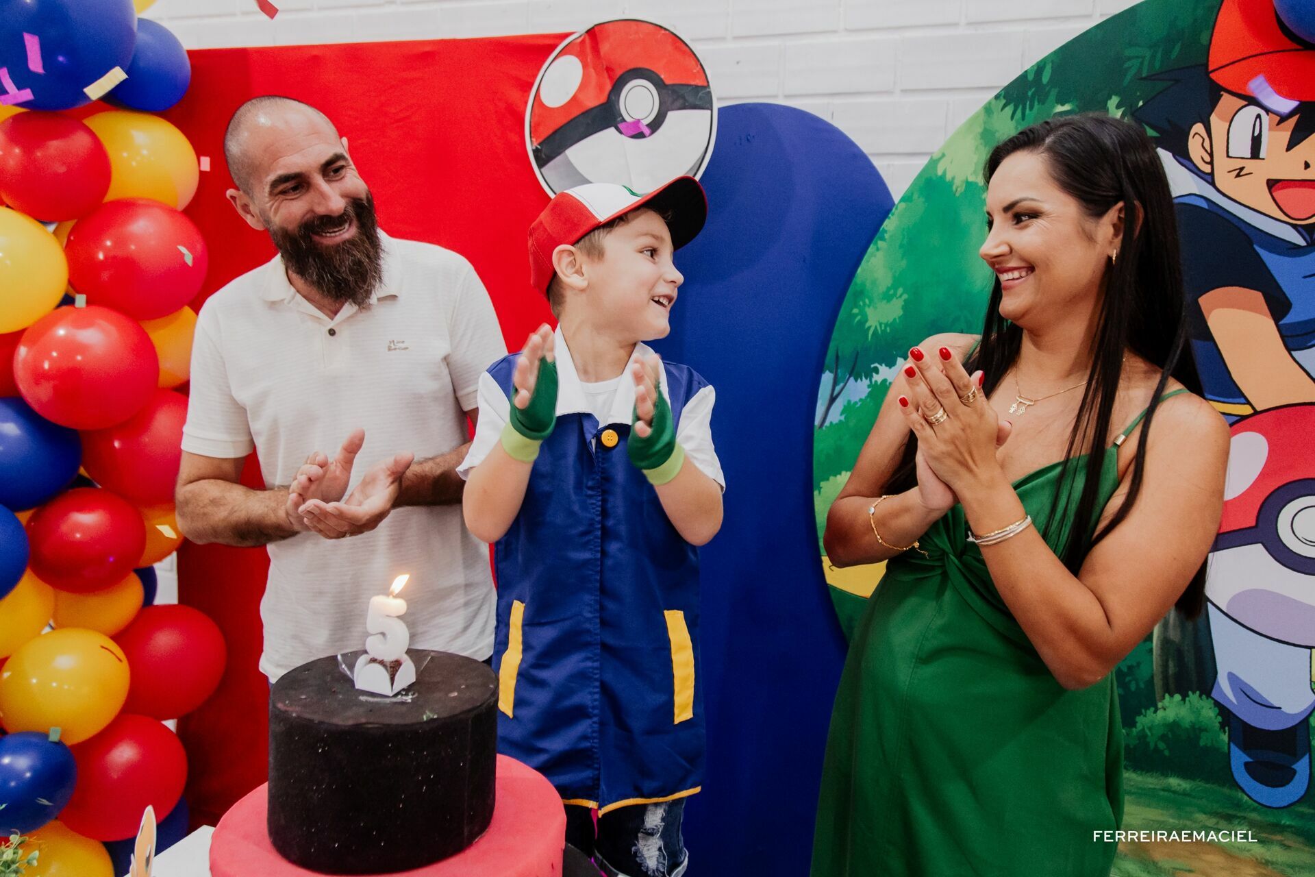 Foto Fotografia Aniversário Infantil - 5 anos - Giuseppe - Tema Pokemon - Espaço Jubilula Buffet- Araranguá - SC - Imagem 0