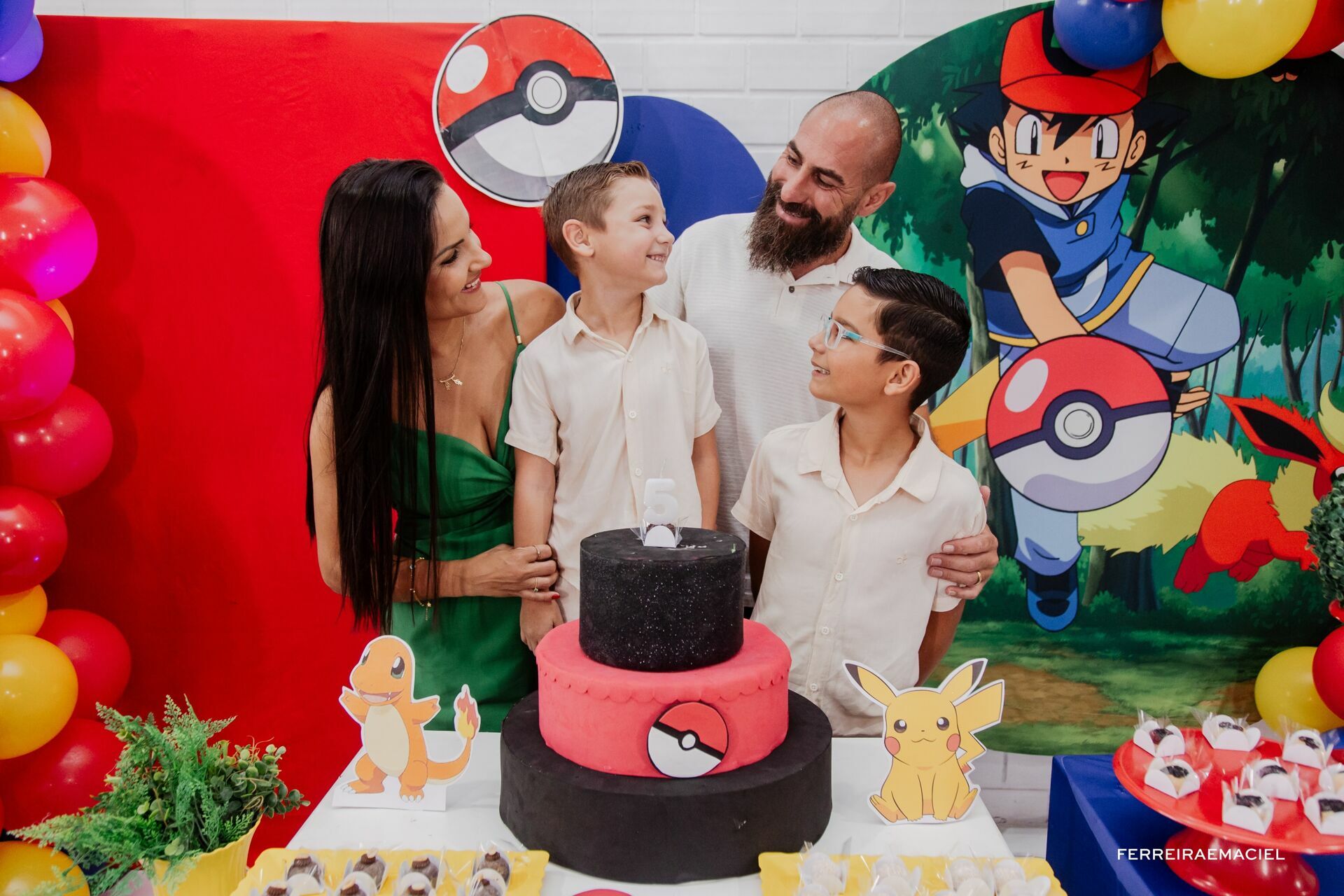 Foto Fotografia Aniversário Infantil - 5 anos - Giuseppe - Tema Pokemon - Espaço Jubilula Buffet- Araranguá - SC - Imagem 8