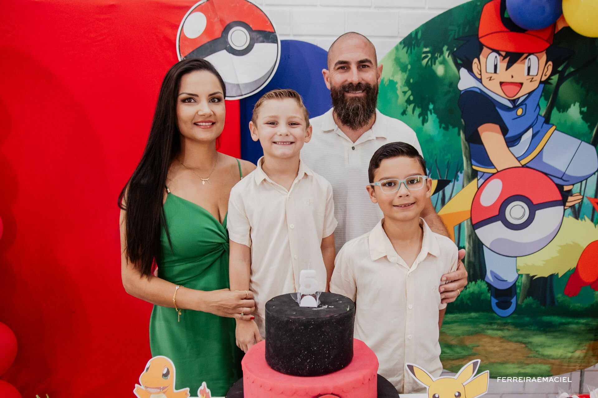 Foto Fotografia Aniversário Infantil - 5 anos - Giuseppe - Tema Pokemon - Espaço Jubilula Buffet- Araranguá - SC - Imagem 7