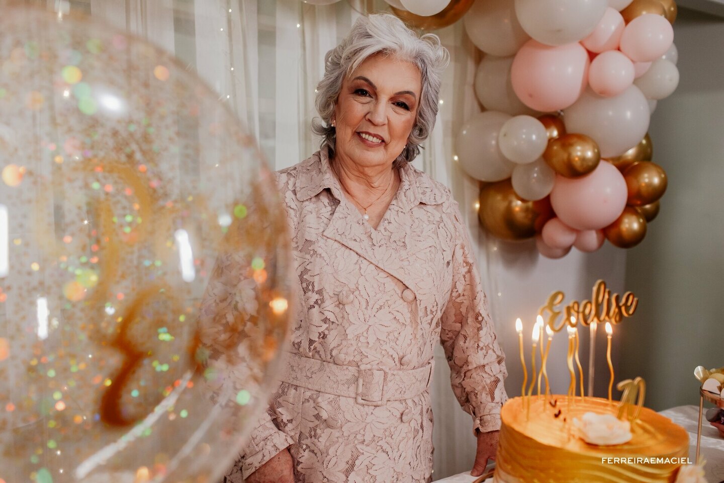 Fotografia de Festa de Aniversário Intimista – 70 anos – Evelise Maciel Marcos – Araranguá-SC