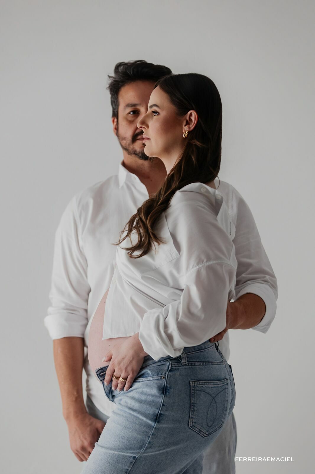 Foto Ensaio Gestante em Estúdio – Karina Mezzari – Fotografia Profissional e Produção de Moda – Araranguá SC - Imagem 20